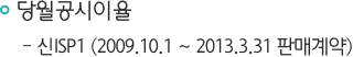 당월공시이율-신ISP1(2009.10.1 ~ 2013.3.31 판매계약)