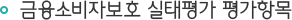 금융소비자보호 실태평가 평가항목