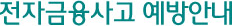 전자금융 사고 예방안내
