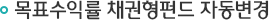 목표수익률 채권형펀드 자동변경