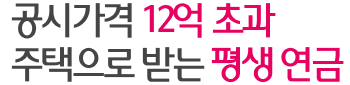 공시가격 12억 초과 주택으로 받는 평생 연금